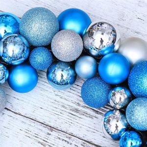 55 sztuk Boże Narodzenie Ball Wieniec Piękny Boże Narodzenie Wieniec Drzwi Ściana Garland Dekoracja Ornament Wieniec Xmas Decor Drzwi A35 201006