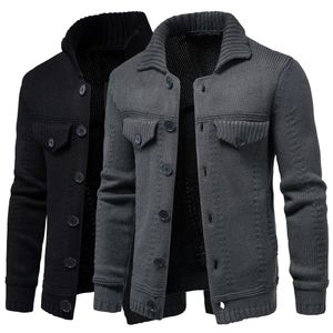 Designer-Strickjacke für Herren, Revers, Winter-Wollpullover, schlichtes Slim-Fit-Sweatshirt für Herren, lässiger Pullover, Mantel, Jacke, Pullover