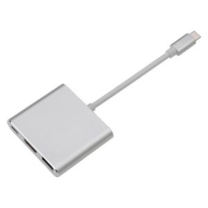 Typ C till HDMI-kompatibel omvandlare Adapter Connector Type-C-navet för MacBook