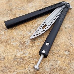 Balisong Butterfly D2 Aluminiumgriff Trainer Trainingsmesser Crafts Martial Arts Collection Knvies Weihnachtsgeschenk