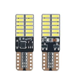 New 2 Pcs Canbus Error Free High Bright Auto Light T10 w5w 194 168 Car Led Bulb Interior Reading Lamp Parking Side Marker Lights 12V