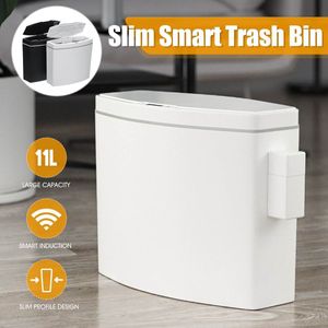 Smart Trash Can Automatic Touchless Smart Infrared Motion Sensor Waste Bin Bathroom Waterproof Narrow Seam Cleaning Tools LJ201128
