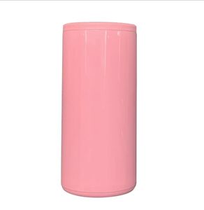 DIY Isı Süblimasyon Sıska Tumbler 12 oz Soğutucu Paslanmaz Çelik Termos Bira Kola Ince Düz Su Şişesi Deniz Nakliye ZZC3769