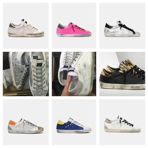 Fashion Super Star Hi Casual Sneakers Scarpe Gletter in pelle mimetica sneakers a bassa propensione golden designer do-od