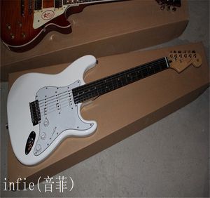 2022 SSS Sağ gitar 6 dizeleri beyaz elektro gitar stoku
