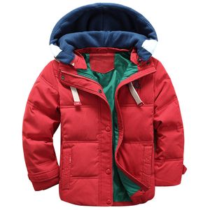 Crianças jaqueta com capuz bebê menino roupas meninos casaco de inverno crianças mais jaqueta de veludo 5-10 anos de idade moda crianças para baixo roupas 201126