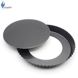 Wholesale- Kitchen Round Carbon Steel Pizza Pan With Removable Bottom Non-Stick 9 Inch Cake Pans Pie Bread Baking Mold Bakeware Tools1