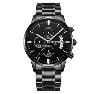 CAIJIAMIN-Nibosi Relogio Masculino Mężczyźni Zegarki Luksusowe Słynna Top Marka Moda Moda Casual Dress Watch Wojskowy Zegarek Quartz Saat