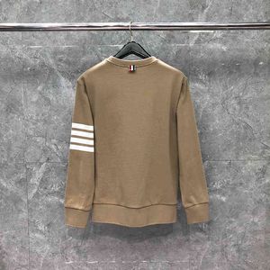 Sweatshirt kläder klassisk bomull kaki konstruerade tröjor män oneck slim casual