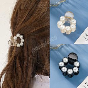 Сладкие мини-круглые жемчужные зажимы для женщин девушки волосы когти шикарные барьеры шпильки корейский модные аксессуары для волос