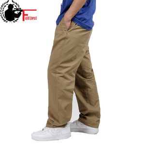 Taglie forti 3XL 4XL 5XL 6XL Pantaloni da uomo fuori Pantaloni lunghi da uomo Elastico in vita Abito grande e alto per pantaloni maschili da 65-140 kg 48-51 201109