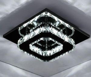 Square Crystal Ceiling Light Modern LED 20CM Entrance Ceiling lamp For Hall Hallway Living room Bedroom Home Lighting