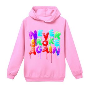 Youngboy Letters Printed Boys and Girls Casual Mode Hoodie Bomull Nyaste Hip-Hop Style Hooded Sweatshirt Topps 201008