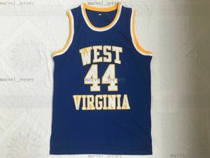 Cheap Jerry West # 44 Вирджиния Баскетбол Джерси Военно-морские Требовые изделия Мужчины Женщины Молодежь XS-5XL