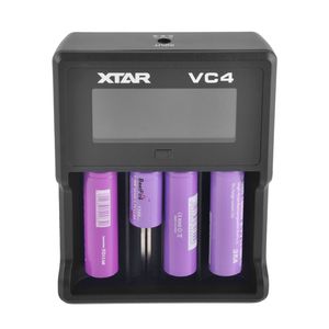 XTAR VC4 Intellichage battery charger with LCD display for 18350 18650 26650 3.6V 3.7V Li-ion Ni-MH Ni-CD batteries