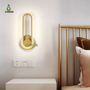 LED Duvar Sconce Modern İç Mekan Döner Duvar Işığı 12W Yatak Odası Başucu Lambası Ev Dekoru Aydınlatma Armatürleri