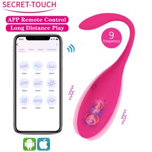 App Wireless Vibrator для женщин Дистанционное управление Носимое нижнее белье Дилдо Вибраторы Электрические удары Стимулирование клитора