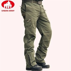 Calças de carga dos homens Exército estilo militar calças táticas macho camo jog plus tamanho algodão muitos bolso homens camuflagem calças pretas 20125