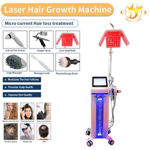 Laser Hair Regrowth Low Level Lazer Therapy Machine Oxygen Jet Spray Gun Camera Hairs Growth Equipment