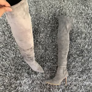 Heißer Verkauf - Frauen über dem Knie Sexy Oberschenkel Herbst Winter Damenmode High Heels Stiefel Schuhe Frau