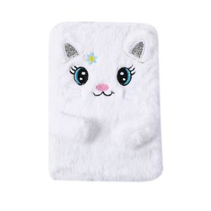 Quaderni di peluche per cartoni animati invernali caldi Notebook stile gatto Diario portatile Planner Blocco note Cancelleria regalo di Natale