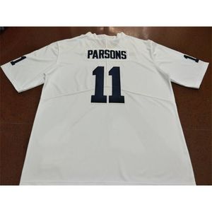 3740 Lady and Youth Penn State Nittany Lion Micah Parsons Nome#11 REAL Full Borderyy Jersey Size S-4xl ou personalizado qualquer nome ou número de camisa