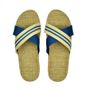 Natural linen indoor slippers, summer home sals, for men women, spring autumn, lovers and guests