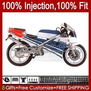 Injektion för Honda NSR250 R NSR250R Blue White MC28 94 95 96 1997 1998 1999 102HC.76 NSR 250 R PGM4 250R 1994 1995 97 98 99 FAIRING