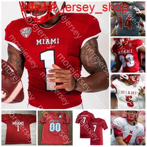 マイアミ（OH）RedhawksフットボールジャージーNCAAカレッジベンロースリスバーガーブレットGabbert Jaylonベストタイヤシェルトンジャックソーエンソンパイウウォーカーイワン