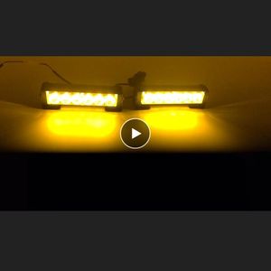 Bil lastbil framgrill LED Strobe Flash Warning Light Auto Police Led Bar Nödljus 12v Varning Lampa
