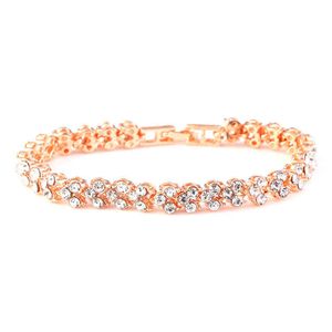 2021 Modig Kvinnor Smycken Alloy Cubic Zirconia Diamond Bracelet Gold Sier Beaded Armband