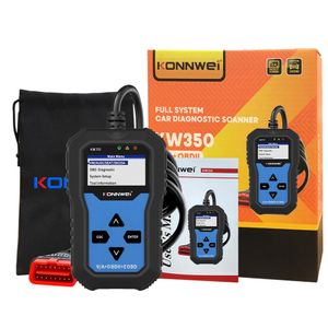 Konnwei KW350 OBD2診断スキャナーツール車vvw vw Audi AbsエアバッグリセットオイルサービスライトEPB診断ツールより良いCOM