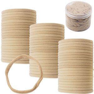 60 Stück weiche, dehnbare DIY-Nylon-Stirnbänder, Haarbänder, Schleifen, DIY-Zubehör für Neugeborene, Mädchen mit Box LJ200903