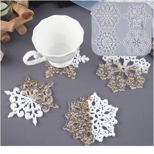 Snowflake Coaster Form Form do DIY UV Forma Morbel Coaster Molds Art Craft Jllzaw