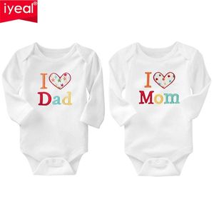 Iyeal baby boy roupa de bebes född tjej jumpsuit 100% bomull pyjamas 0-18 månader spädbarn rompers kläder toppkvalitet 211229