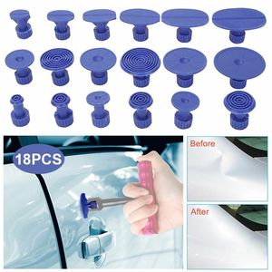 18 Pz Blu Dent Puller Tabs Set Car Auto Body Dent Repair Tool Kit di accessori Kit di rimozione di riparazione di ammaccature senza vernice Strumenti