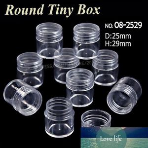 25x29mm Förpackning Flaskor Akrylbottlar med skruvlåda Runda lådor Förvaring för DIY Nail Art Parfym Tillbehör Smycken Pärlor Hantverk Container