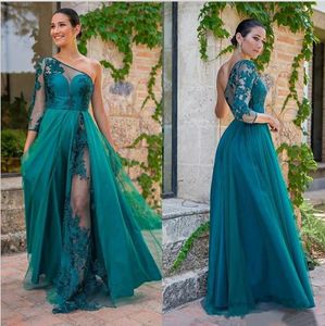 Blå brudtärna klänningar Chiffon One Shoulder Ruched Floor Length African Maid of Honor Gown Plus Size Prom Gowns 328 328