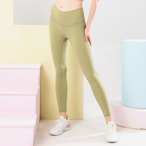 Pantaloni da yoga per donna Leggings in tessuto flessibile altamente elastico Pantaloni da yoga leggeri con sensazione di nudo Abbigliamento fitness Leggings da donna JXW833