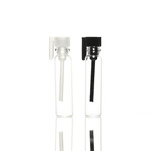 1ml 1/4 Dram Glass Vials Clear With Plastic StopperEmpty Refillable Cosmetic Liquid Aromatherapy Essential Oils Fragrance Bottles Test Tube