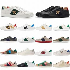 High Quality Mens Casual Shoes White Green Red Stripe Italy Tiger Snake Women Sneaker Trainers Chaussures Pour Hommes With Box U5CY#