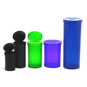 19 Dram Squeeze Pop Top Bottle Dry Herb Pill Box Case Herbs Container Lufttät Vattentät Förvaringsfodral Rökning Tobaksrör Stash