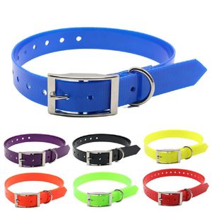High Quality Large Dog Collar Adjustable TPU Durable Waterproof Pet For Puppy Strap Pure Color Accessories