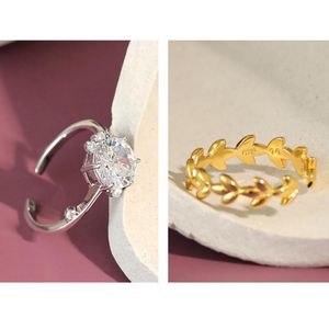 Klaster pierścienie błyszczące cyrkon dla kobiet złote liście 925 Sterling Silver Wedded Anillo de Plata Ley Mujer Dobrze Joias Ouro 18k Biżuteria