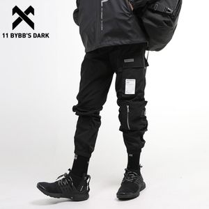11 bolsos escuros de vários bolsos de hip hop do BYBB Men harajuku streetwear casualwear calças de moletom de joggers fibbons harem 201109