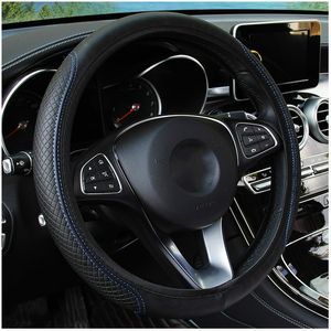 Car Steering Wheel Cover Skidproof Auto Steering-Wheel Cover Anti-Slip Universal Embossing Leather Car-styling
