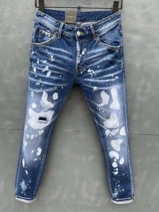 2021 new brand European and American fashion men's casual jeans, high-grade washing, pure hand grinding, quality optimization LT031-1