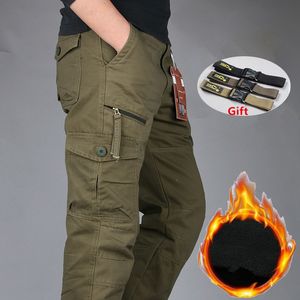 Homens de inverno de algodão de algodão quente carga calça homens corredores calças windbreaker macacões homens soltar folga folga calças táticas militares lj201007