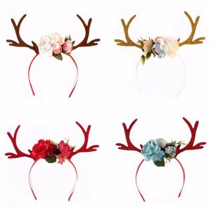 Julekorationer 4 Style Xmas Decor Diy Women Girls Reindeer Deer Antlers Costume Ear Party Hair Band1