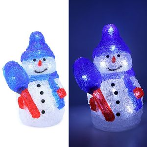 Led Işık Yılbaşı Akrilik toptan satış-Kardan Adam D Akrilik LED Işıkları Karikatür Lamba Noel Dekorasyon Düğün Stereo Dize Lambası